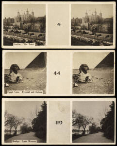 1908 Wills (Australia) "Views of the World - Stereoscopic Photos" part set [173/215] + 173 spares. Mainly Fair/VG.