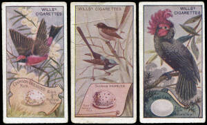 c1912-94 cigarette & trade cards, noted 1912 Wills "Birds of Australasia" [100]; 1915 Wills "Victoria Cross Heroes" [25]; 1990 Dandy "Dick Tracy" [84]; 1993 Dynamic "Jurassic Park" [110]; 1993 Sports Time "Marilyn Monroe" [100]; also c1993-94 basketball c