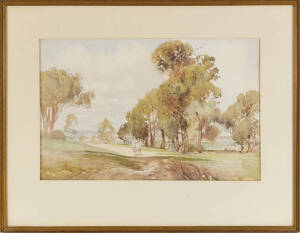 WALTER WITHERS (1854-1914): Australian landscape watercolour "The Crest of the Hill" signed lower left. 49cm x 31cm