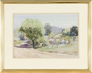 CARLYLE JACKSON (1891-1940): Watercolour rural landscape. 50cm x35cm