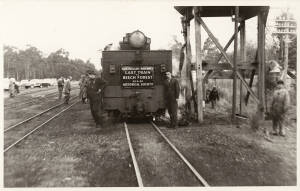 Photographs, ex the Norm de Pomeroy collection, from three signficant rail tours: 1958 last train to Thorpdale (20); 1962 last train to Beech Forest (11); 1974 Nowingi-Millewa South line (21). G/VG.