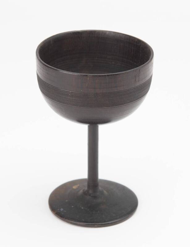 Lignum Vitea turned goblet, early 19th Century. 11.5cm