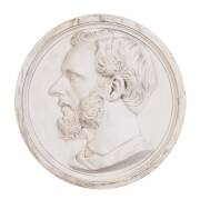 An Australian plaster portrait medallion, 19th century