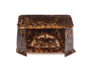 Anglo-Indian tortoise shell box, 19th Century. 10cm high, 18cm wide, 14cm deep