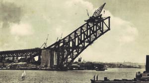 SYDNEY HARBOUR BRIDGE: 5 Large printers proofs depicting the building of the Sydney Harbour Bridge, plus 1 slightly smaller in presentation mount from Bloxham & Chambers with the photographer identified as E.Stewart McLean and the plate etched by Bacon & 