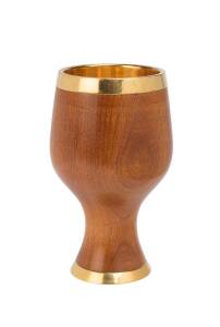 An Australian timber and sterling silver cup with original gilt finish, circa 1960s by STEETH of Melbourne. Steeth also makes the current Melbourne Cup trophies. 18cm