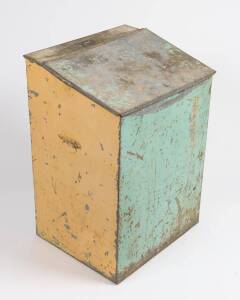 John Holloways & Sons tin ware flour bin, Ballarat origin, mid 19th Century.