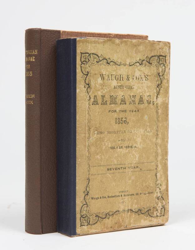 WAUGH & COX'S AUSTRALIAN ALMANAC for the years 1855 and 1856. (2 volumes)