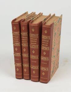 "WAUGH'S AUSTRALIAN ALMANAC for the year 1861" & "WAUGH'S AUSTRALIAN ALMANAC for the year 1862" & "WAUGH'S AUSTRALIAN ALMANAC for the year 1863" plus "The AUSTRALIAN ALMANAC for the year 1864" by SHERRIFF and DOWNING. All 4 volumes with extensive advertis