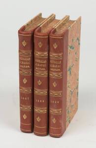 SHERRIFF, John L. "The AUSTRALIAN ALMANAC" for the years 1867, 1868 & 1869. All 3 volumes with extensive advertising pages and rebound to match.