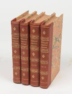 SHERRIFF, John L. "The AUSTRALIAN ALMANAC" for the years 1870, 1872, 1874 & 1875. All 4 volumes with extensive advertising pages and rebound to match.