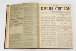 "THE CLEVELAND STREET ECHO" a hardbound collection comprising Vol.1 No.1 complete to Vol.1 No.24; all with front & back covers preserved. Covers the period from April 1909 to June 1911.