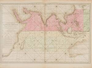 THE INDIAN OCEAN & NEW HOLLAND: "Carte réduite de l'Ocean Oriental depuis le Cap de Bonne Esperance jusqu'au Japon [cartographic material] : dediée à l'Académie de la Marine dressee de la memoires, routiers, et journaux des plus habiles navigateurs, a