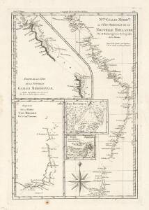 R. BONNE [1727-94] "Nlle galles Meridle [i.e. Nouvelle galles Meridionale], ou, Cote Orientale de la Nouvelle Hollande / par M. Bonne, Ingenieur-Hydrographe de la Marine" [Paris, 1788]. 35 x 25 cm. Tooley 233.  The main map shows the track of Cook's first