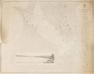 Maps, "Macquarie Harbour" by GB Hydrographic Dept [London, 1876]; plus "Photo-Lithographic Copy of Tasman Map" by A.Mault [Tasmania, 1894-95]. Fair/Good condition.