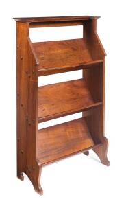 A small Australain blackwood open bookcase in the arts and crafts style, circa 1900 