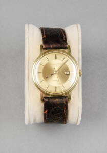 I.W.C. SCHAFFHAUSEN: 18ct gold gents automatic calender wrist watch. Working order. VG condition