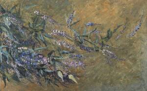 DAISY ROSSI [1879-1974]: "Kennedia", oil on canvas, signed lower right, pencil title verso, 50 x 80cm