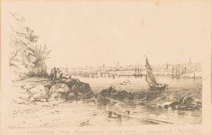 CONRAD MARTENS [1801-1878]: Sydney Cove from Milson's Point, lithograph, printed in black ink from one stone. 13.5 x 23cm (image size)  