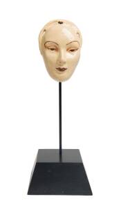 Marguerite Mahood (1901-1989) A hand modelled glazed earthenware female mask