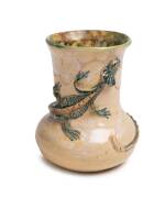 Marguerite Mahood (1901-1989) A glazed earthenware vase with a moulded dragon