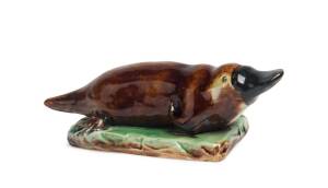 Grace Seccombe (1880-1956) A rare glazed earthenware figure of a platypus