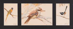 Violet Bartlett (act. Circa 1920) Kookaburra Parrot & Wren