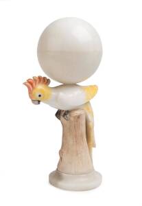 An alabaster parrot figured table lamp circa 1930