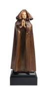 Marguerite Mahood (1901-1989) "Mystery" A hand modelled glazed earthenware figure of female in a copper cape