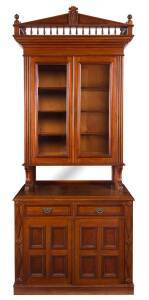 A glazed cedar bookcase, circa 1890