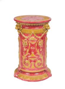 A majolica pedestal, circa 1880’s