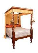 An Australian cedar full-tester bed, circa 1875