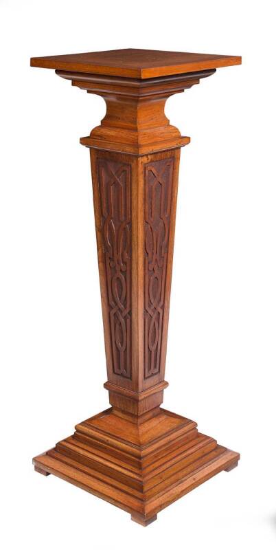 A pair of blackwood pedestals, circa 1920s