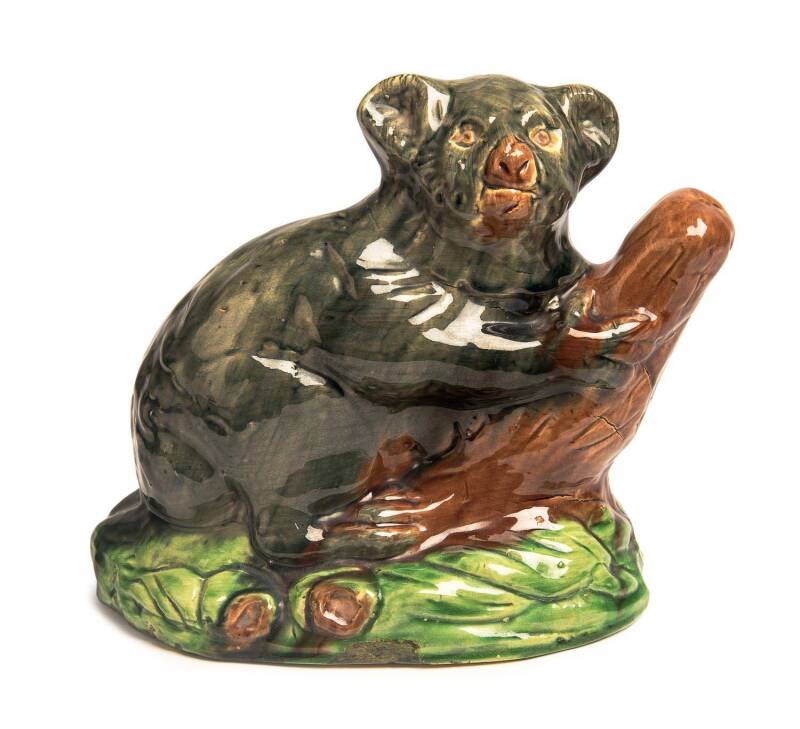 Bosley A glazed earthenware koala on a bough