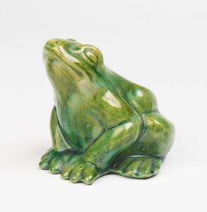 McHugh Brothers Pottery A glazed earthenware figure of a green frog