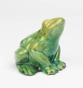 McHugh Brothers Pottery A glazed earthenware figure of a green frog