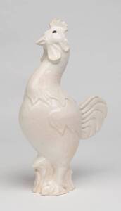 Klytie Pate (1912-2010) A white glazed earthenware figure of a rooster