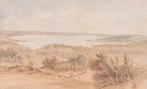 JOHN SKINNER PROUT [1805-76]: "Port Jackson, East of Bradley's Head", watercolour, 16.5 x 25.5cm. Provenance: Christies, Exploration & Travel, London 26/9/1997. The present work is directly related to the lithograph of the same title published in Prout's 