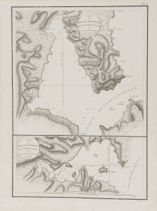 "Plan du Port Du Nord-Ouest [and] Plan du Port DeL'Esperance" [together on one sheet] by d'Entrecasteaux [Paris, 1807], SE tip of Tasmania, size 35x49cm. {Tooley 548}.