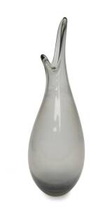 A Danish glass vase Holmegaard "Naebvase" (Beak vase) designed by Per Lutken, engraved "HOLMEGAARD, 54", circa 1954. 42cm