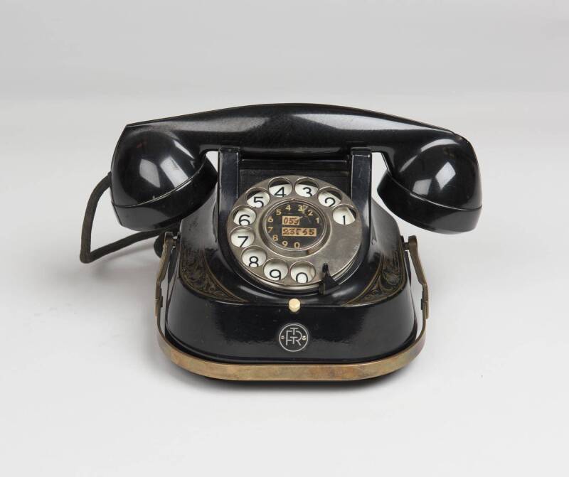 An early metal cased telephone by "Bell Phones M.F.G. Company", Belgium, early 20th Century