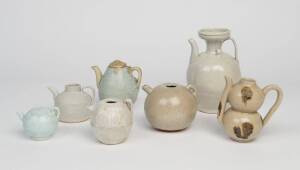 Five Qingbai ewers together with one double gourd ewer and one globular ewer, Yuan dynasty and later. 6cm-17.5cm high Provenance: The Dr. Steven Zador Collection.