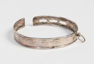 A Victorian sterling silver dog collar by George Unite