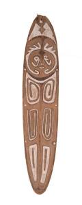 A Gopi board, Papua New Guinea, carved wood and natural pigment, mid 20th Century. 131cm