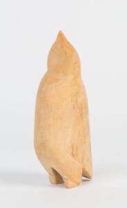 A carved whale's tooth penguin statue, North American, Inuit. 15cm. &diams;