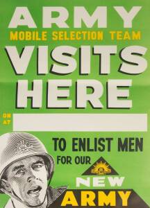 A Vietnam War era recruitment poster. 50 x 38cm