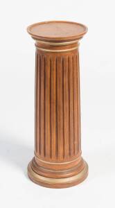A fluted pedestal with gilt painted finish, 20th Century,&nbsp;67cm high.