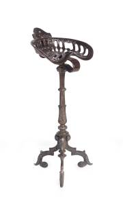 A decorative cast iron seat
