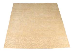 A pair of cream and pale yellow contemporary woollen rugs.&nbsp;378 x 392cm, and 326 x 326cm&nbsp;