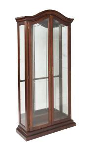 A Victorian style reproduction display cabinet (electrified). 230cm high, 98cm wide, 34cm deep